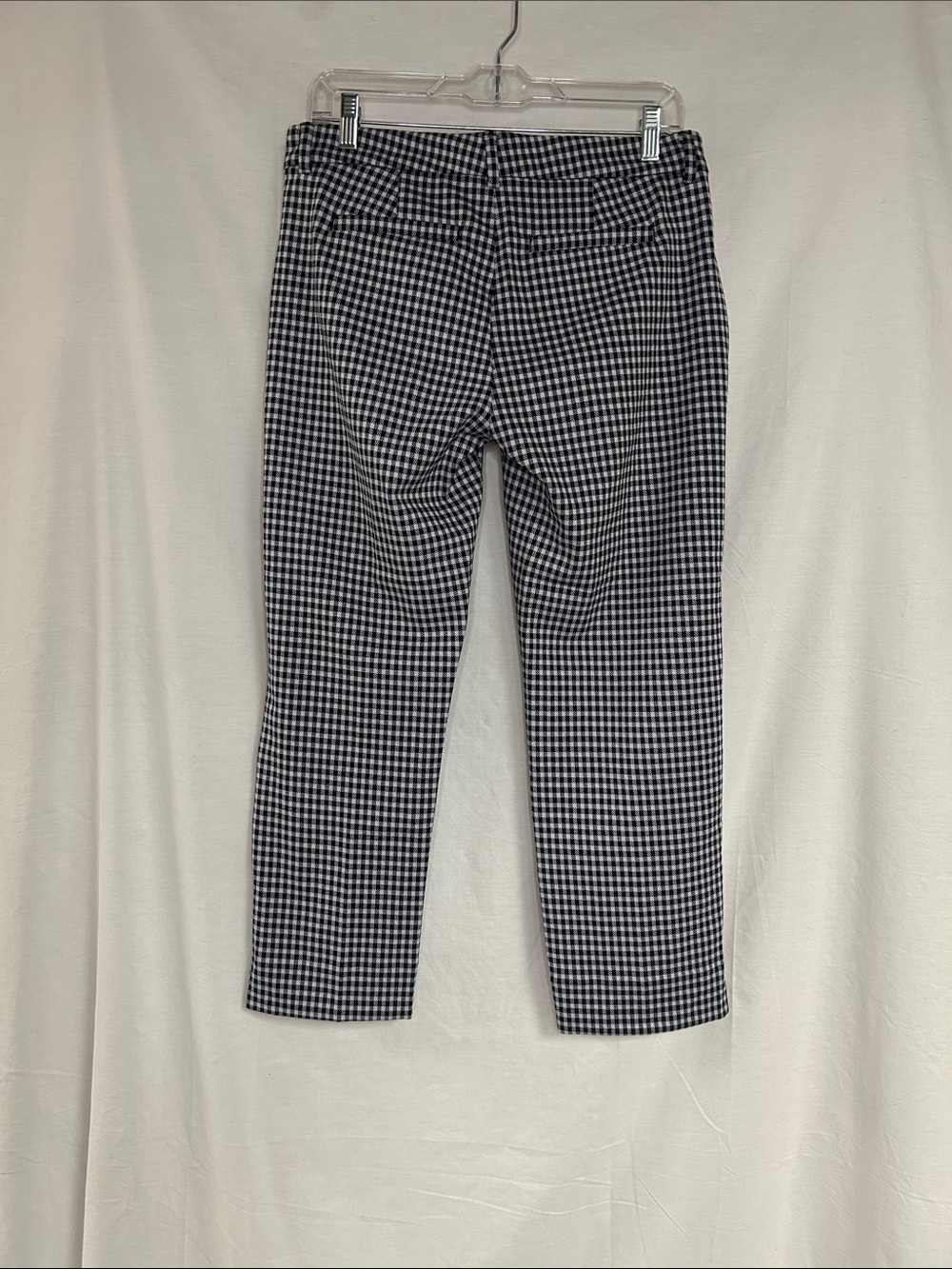 Black and White Gingham Straight-Leg ankle Pants - Picture 2 of 2